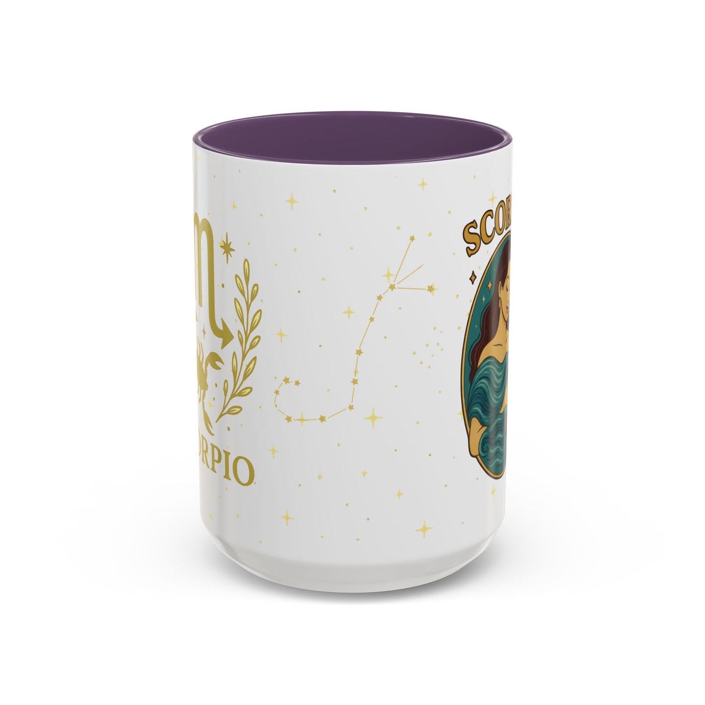 Scorpio Zodiac Mug – Astrology Coffee Cup – Scorpio Birthday Gift – Celestial Horoscope Two Tone Mug – Scorpio Constellation Cup