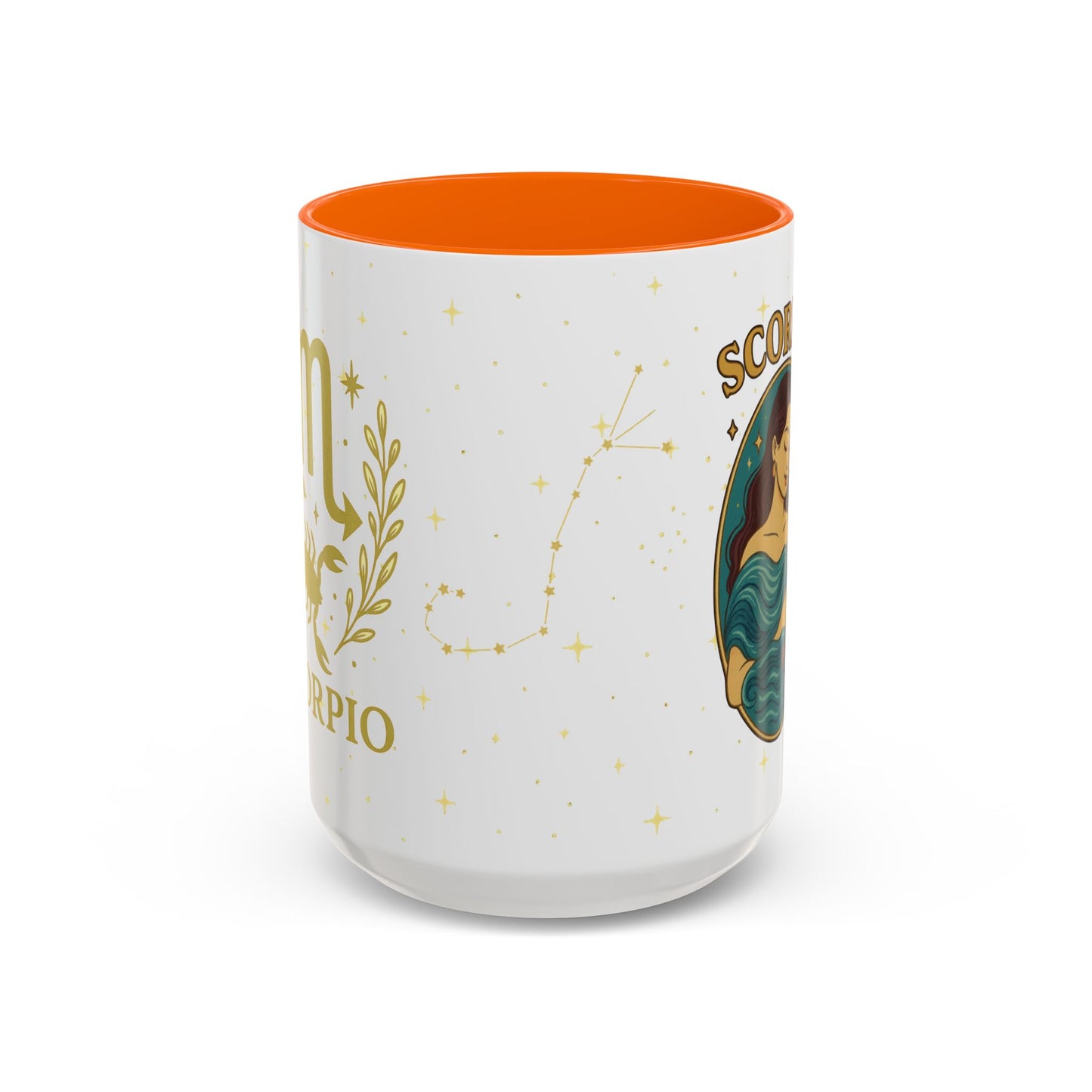 Scorpio Zodiac Mug – Astrology Coffee Cup – Scorpio Birthday Gift – Celestial Horoscope Two Tone Mug – Scorpio Constellation Cup