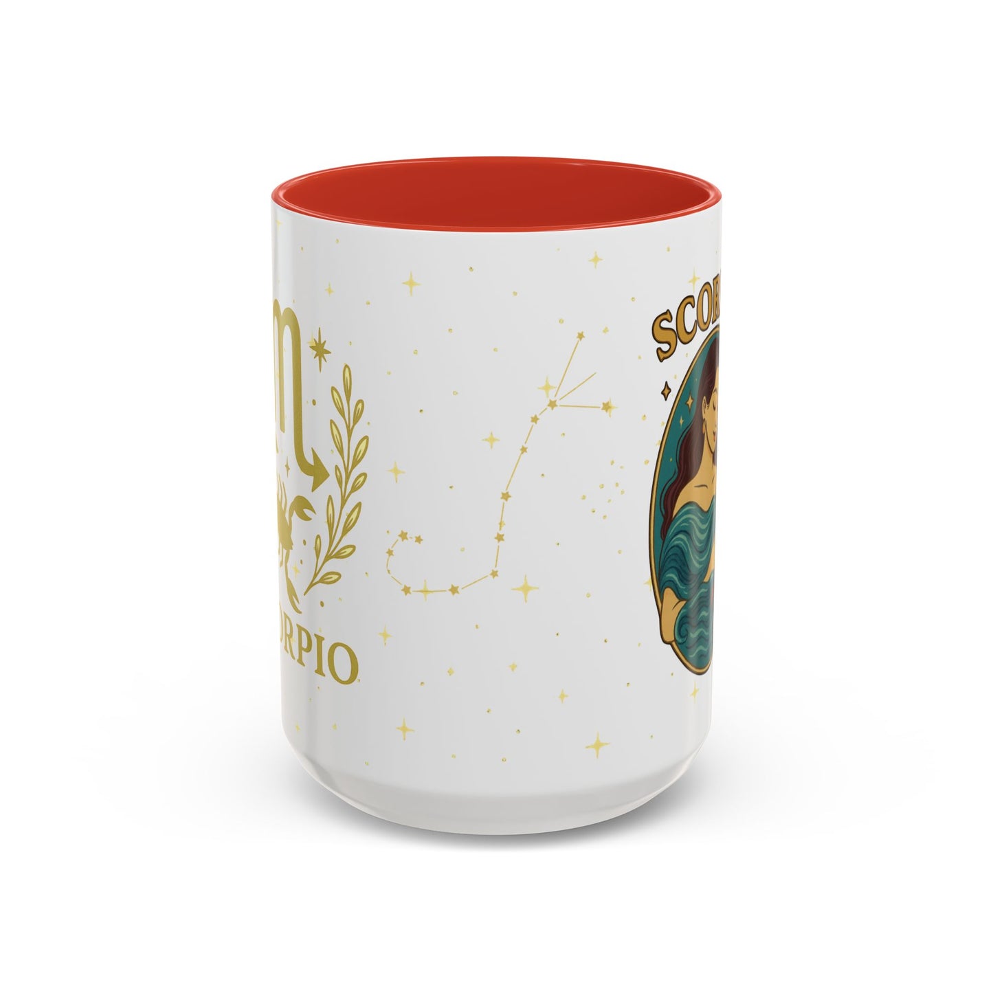 Scorpio Zodiac Mug – Astrology Coffee Cup – Scorpio Birthday Gift – Celestial Horoscope Two Tone Mug – Scorpio Constellation Cup